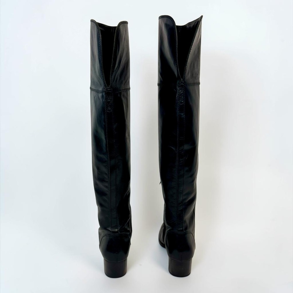 Frye Clara OTK Over The Knee Black Leather Boots Womens 8.5M - Picture 8 of 14